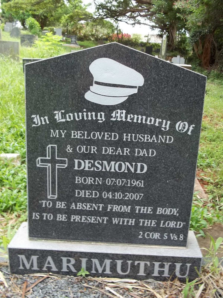 MARIMUTHU Desmond 1961-2007