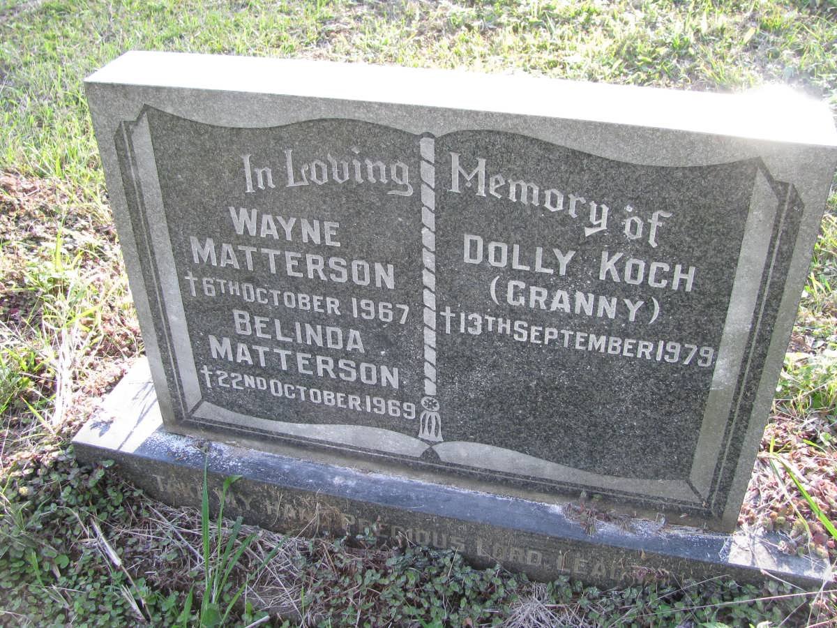 MATTERSON Wayne -1967 &amp; Belinda -1969 :: KOCH Dolly 1979