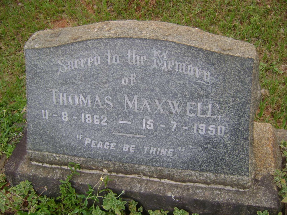 MAXWELL Thomas 1862-1950