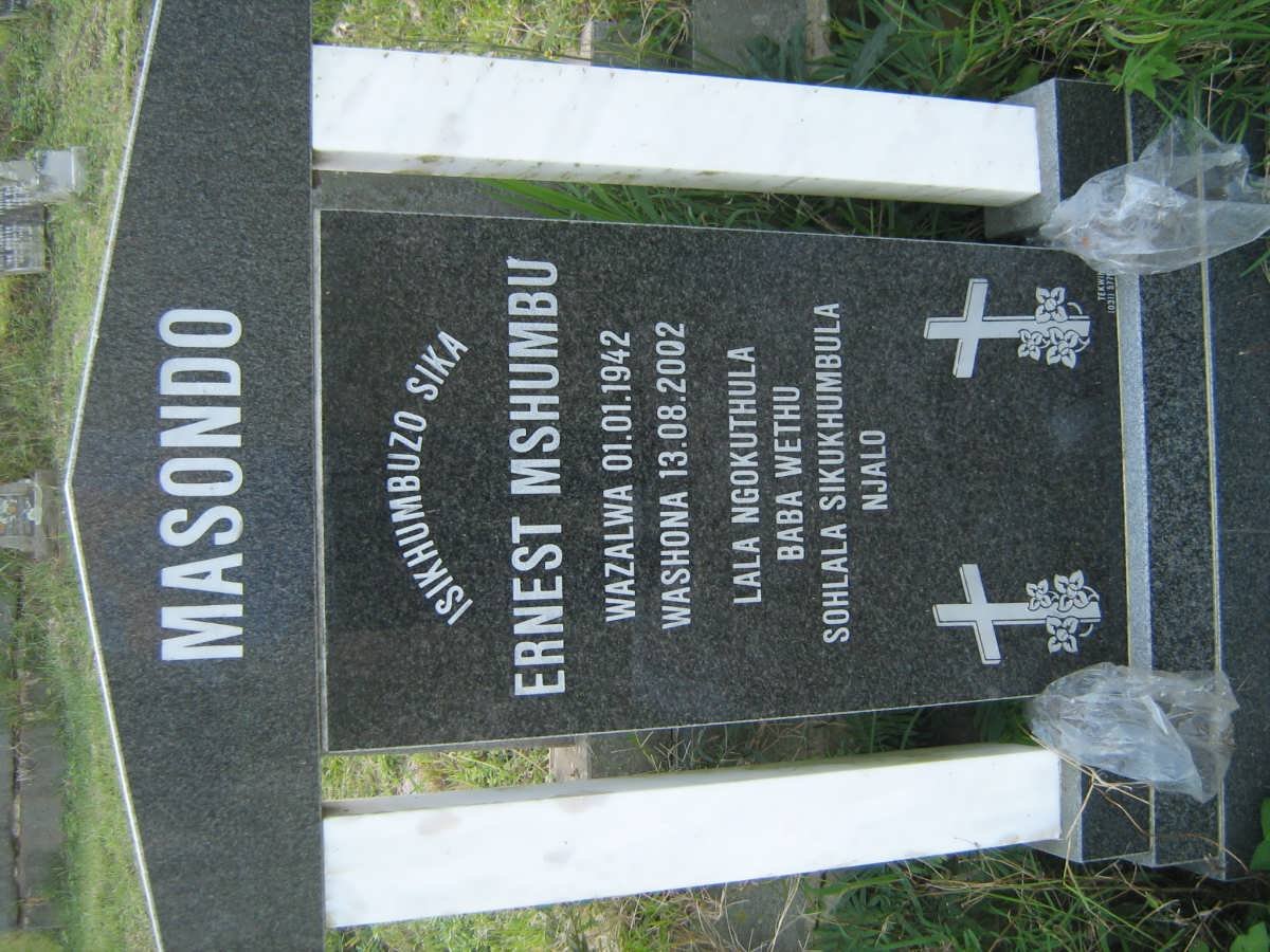 MASONDO Ernest Mshumbu 1942-2002
