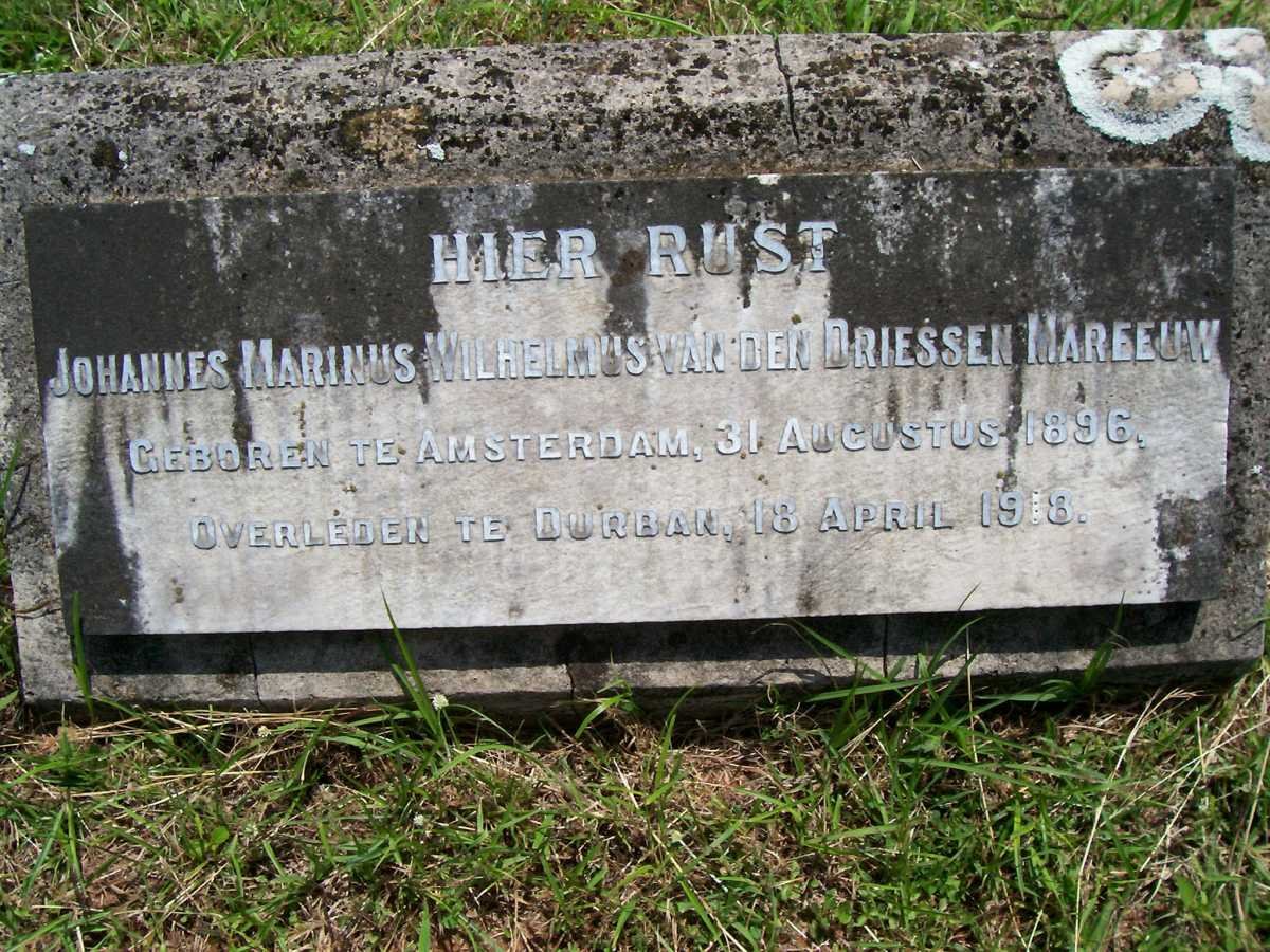 MAREEUW Johannes Marinus Wilhelmus, van den Driessen 1896-1918
