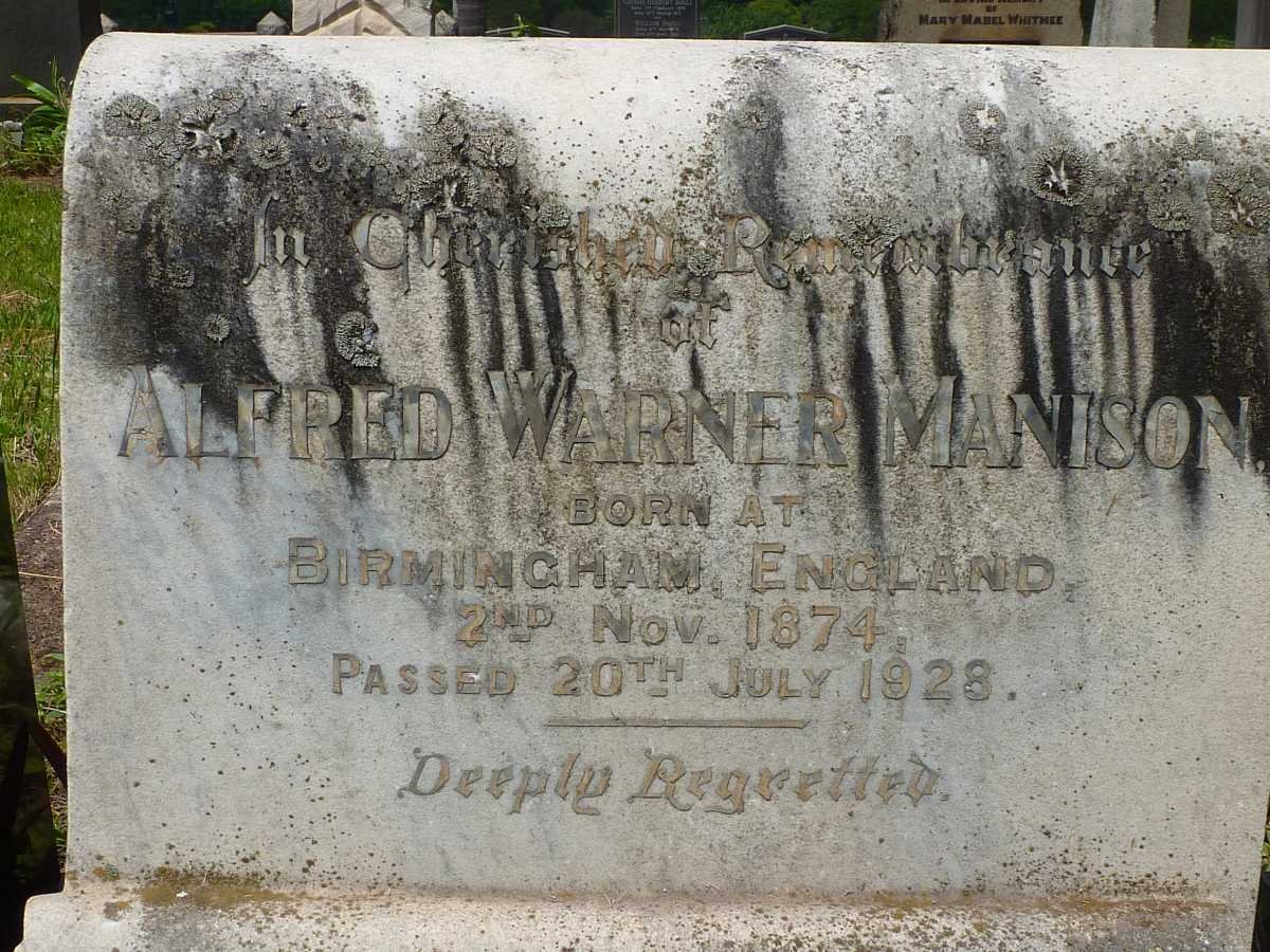 MANISON Alfred Warner 1874-1928