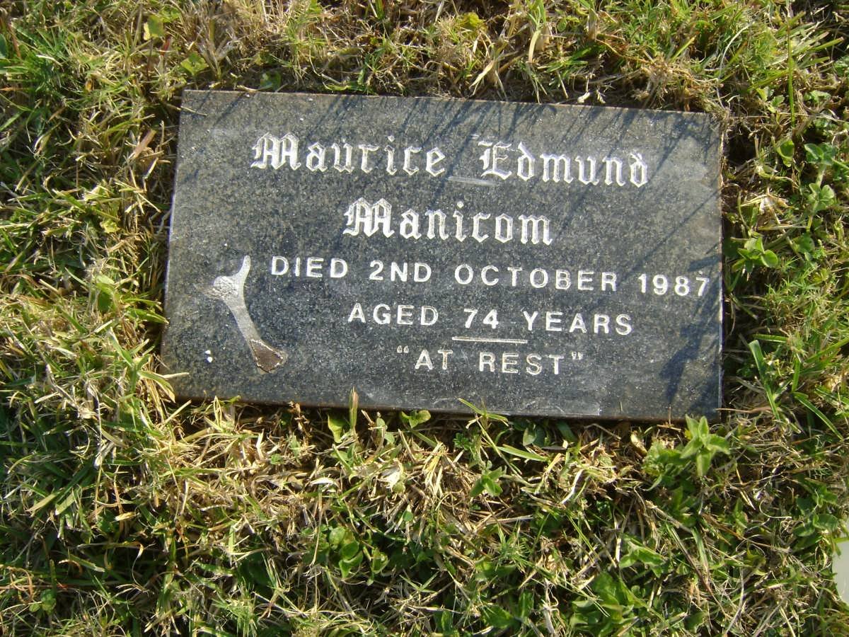 MANICOM Maurice Edmund -1987
