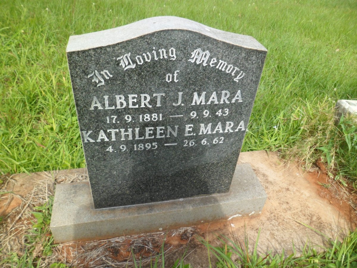 MARA Albert J. 1881-1943 &amp; Kathleen E. 1895-1962