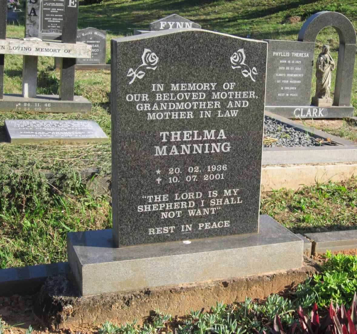 MANNING Thelma 1936-2001