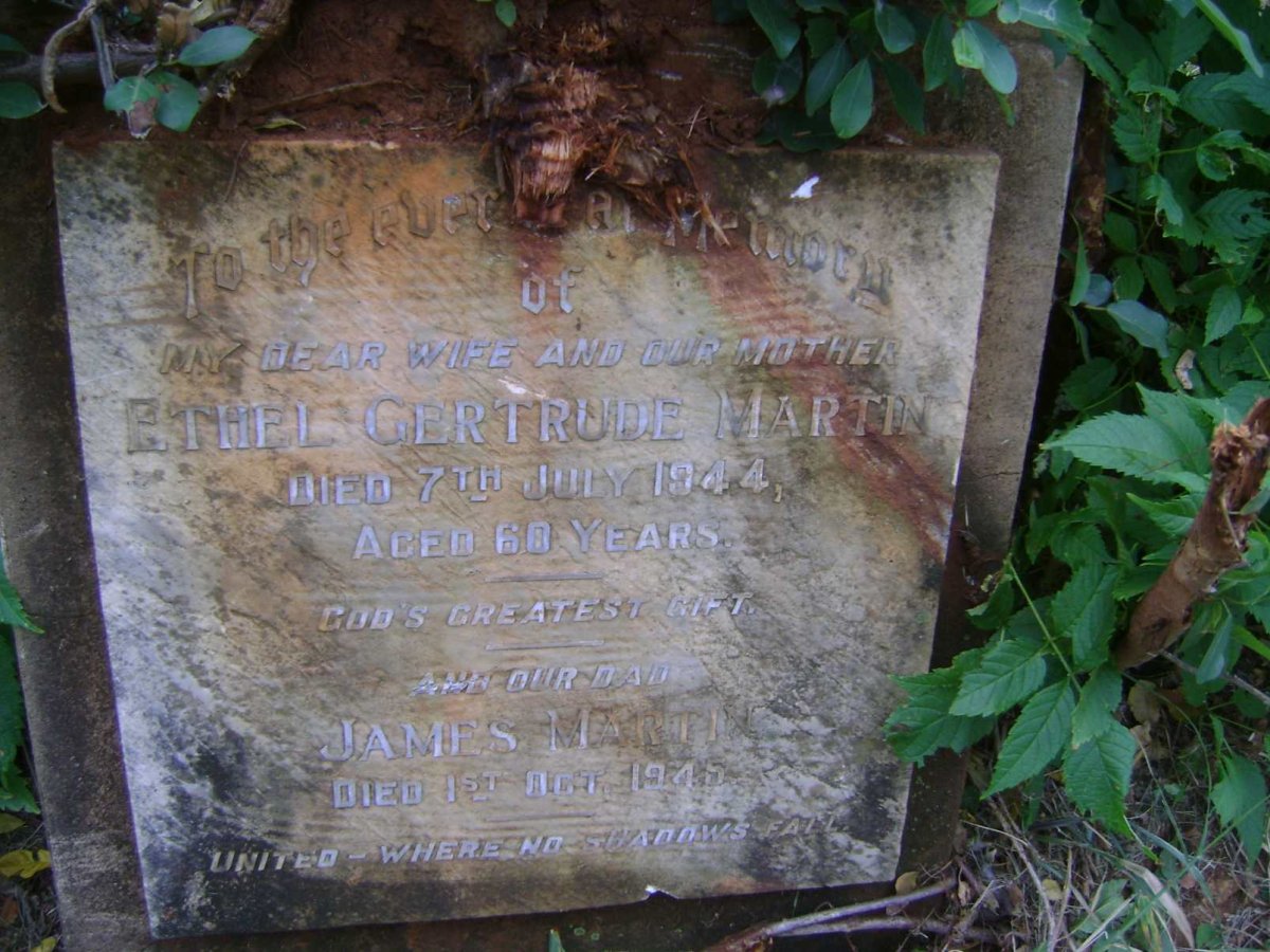 MARTIN James -1945 &amp; Ethel Gertrude -1944