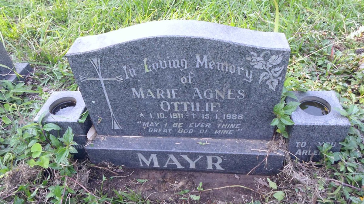 MAYR Marie Agnes Ottilie 1911-1988