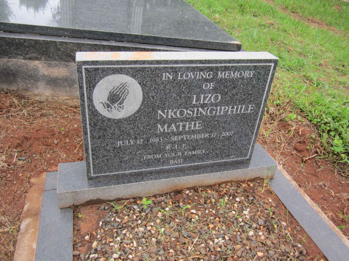 MATHE Lizo Nkosingiphile 1983-2007