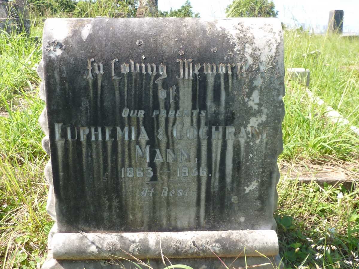 MANN Luphemia Cochran 1863-1936