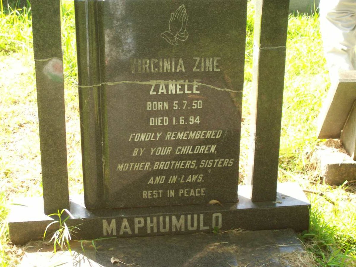 MAPHUMULO Virginia Zine Zanele 1950-1994