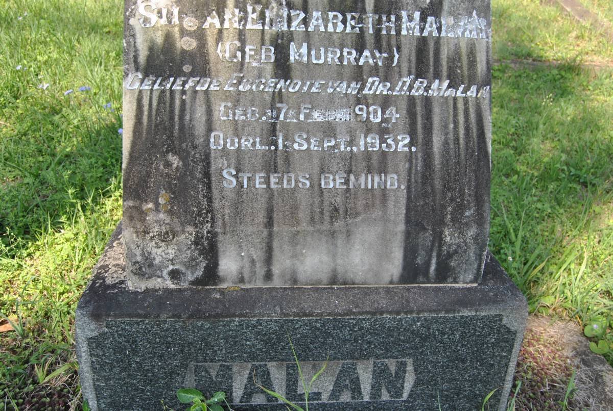 MALAN Susan Elizabeth nee MURRAY 1904-1932