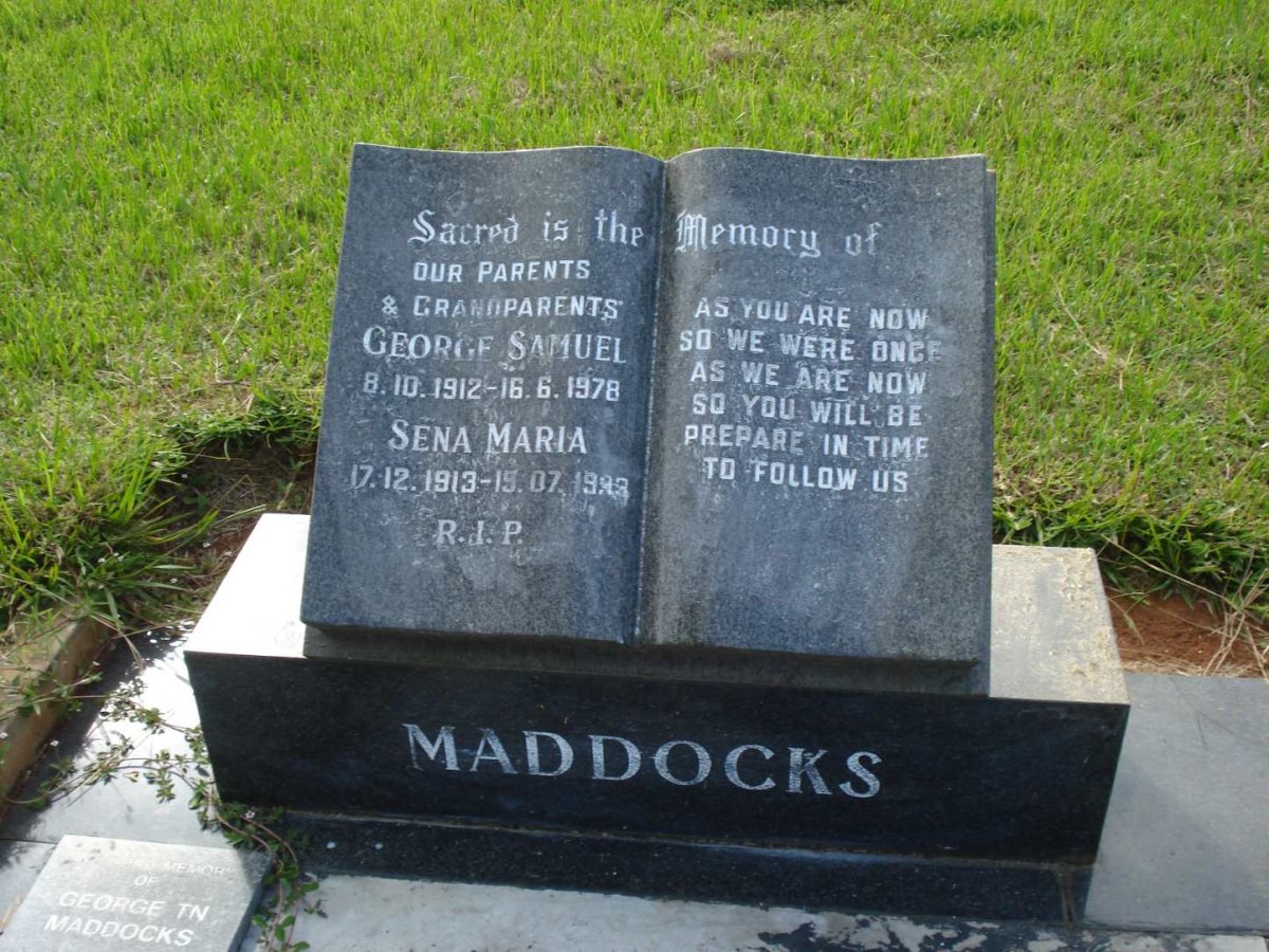 MADDOCKS George Samuel 1912-1978 &amp; Sena Maria 1913-1993 :: MADDOCKS George T.N. 1973-2011