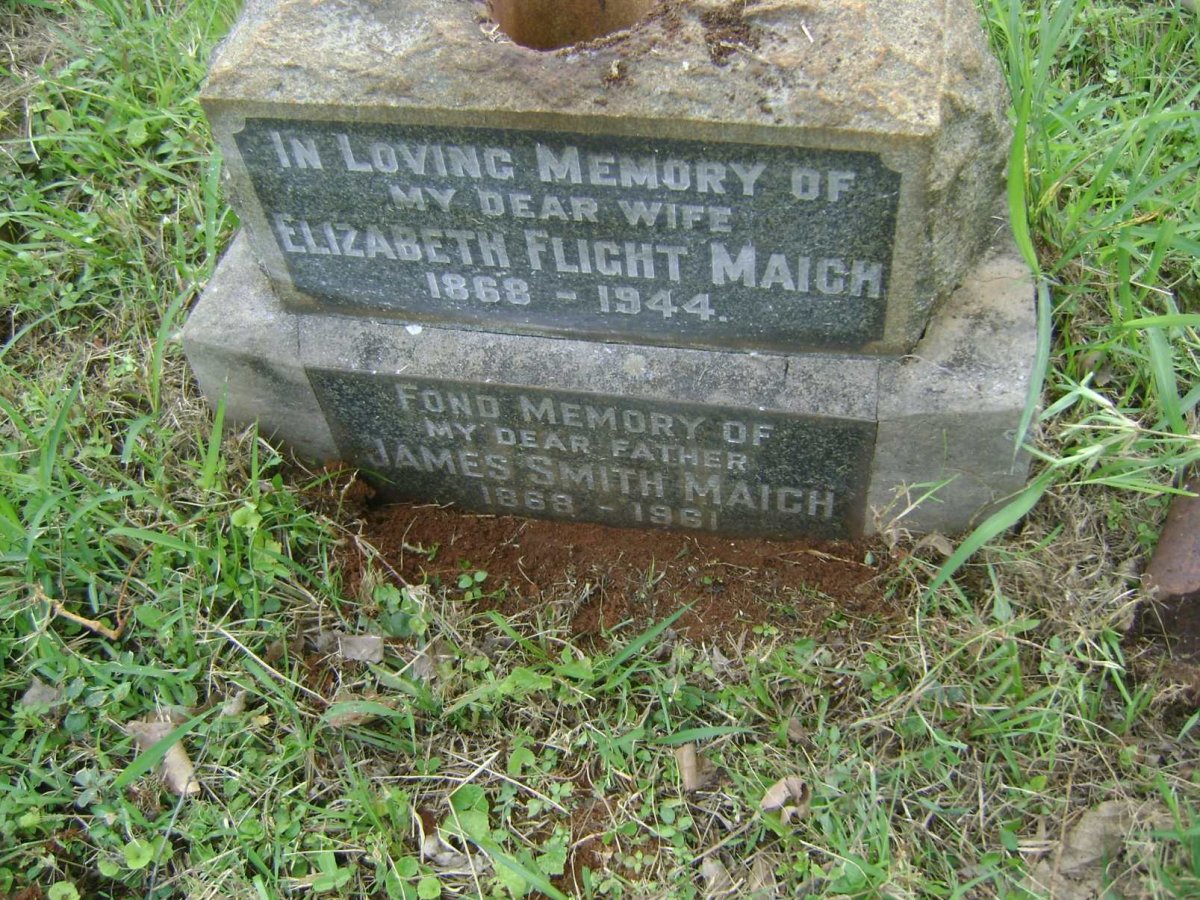 MAICH James Smith 1868-1961 &amp; Elizabeth Flight 1868-1944