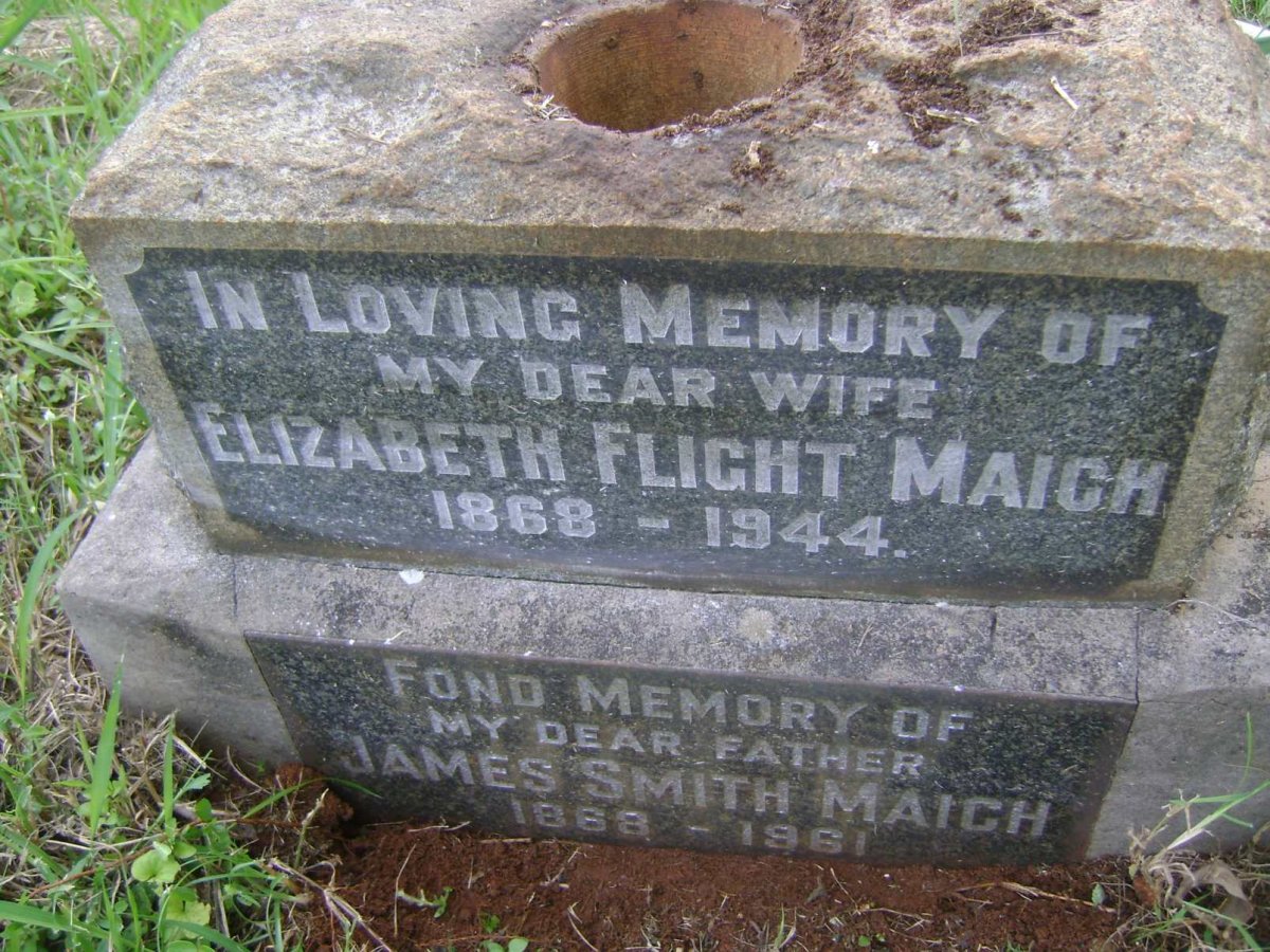MAICH James Smith 1868-1961 &amp; Elizabeth Flight 1868-1944