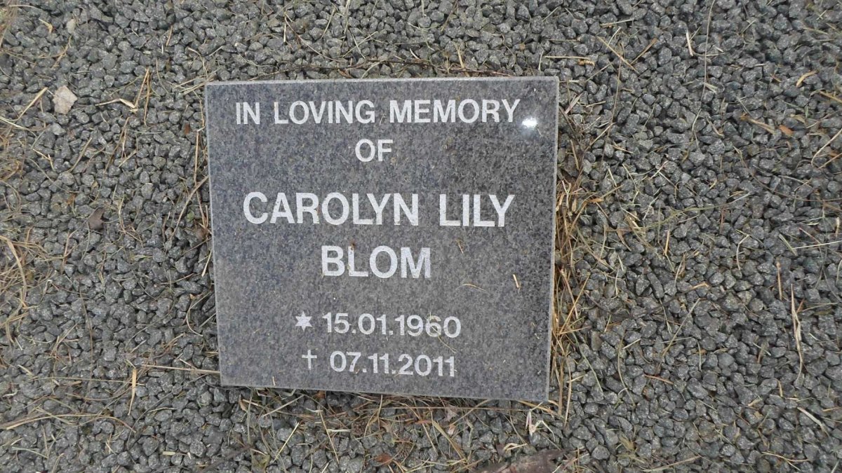 BLOM Carolyn Lily 1960-2011
