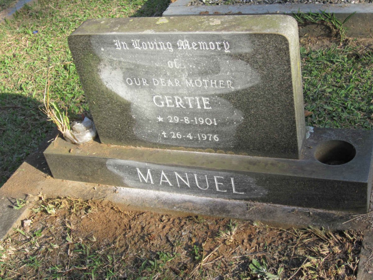 MANUEL Gertie 1901-1976