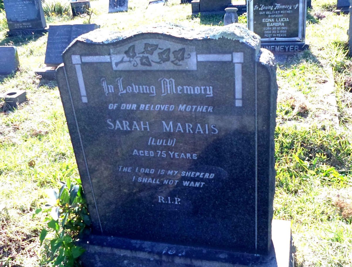 MARAIS Sarah Sophia -1966
