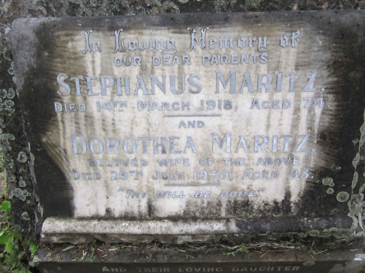 MARITZ Stephanus -1918 &amp; Dorothea -1930