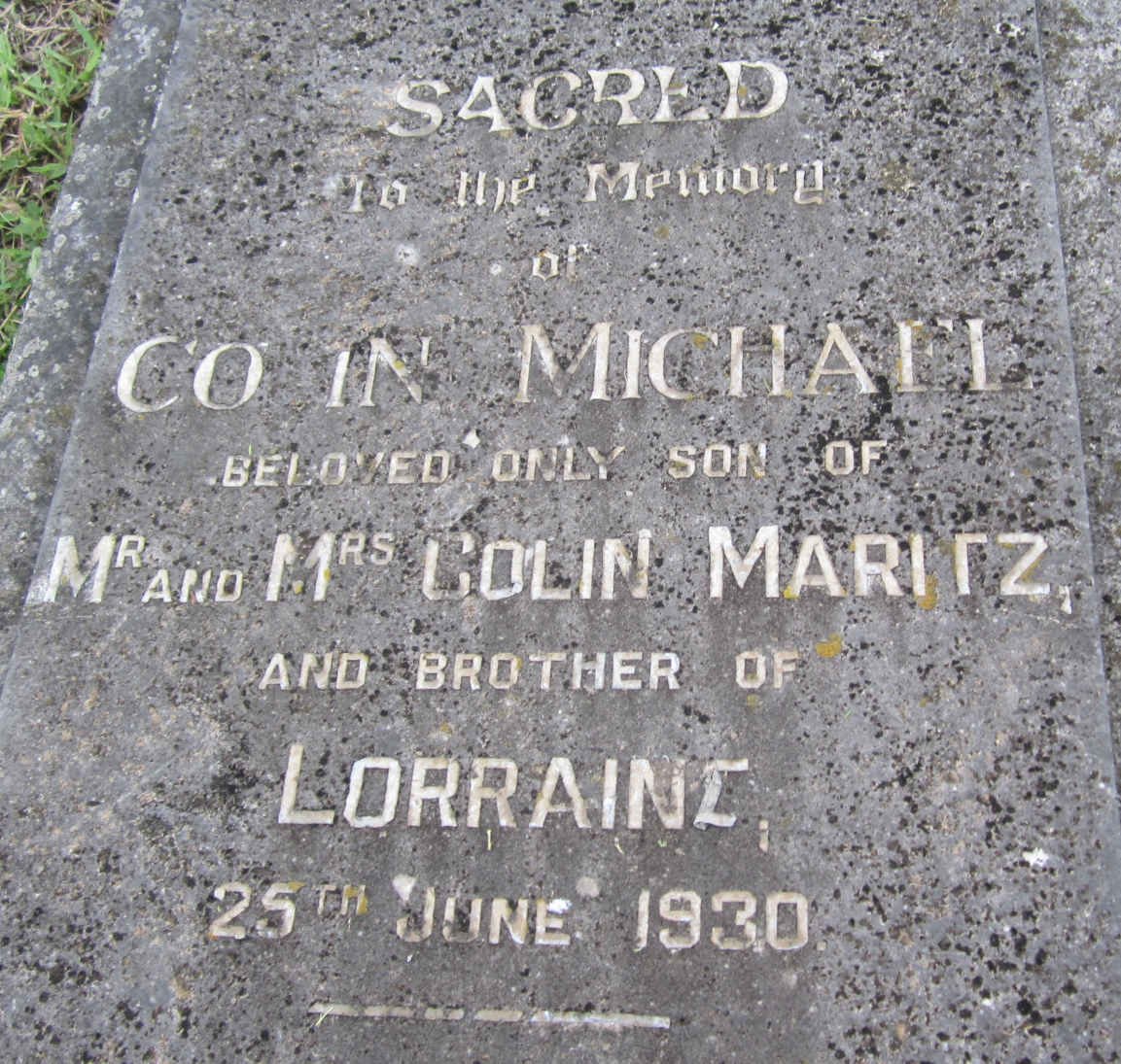MARITZ Colin Michael -1930