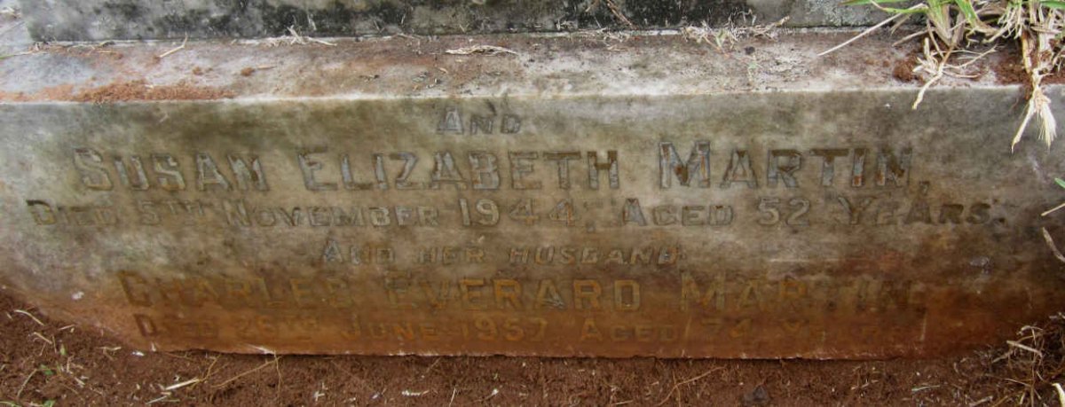MARTIN Charles Everard -1957 &amp; Susan Elizabeth -1944
