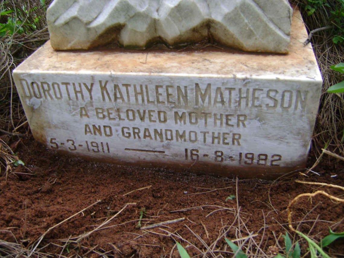MATHESON Dorothy Kathleen 1911-1982