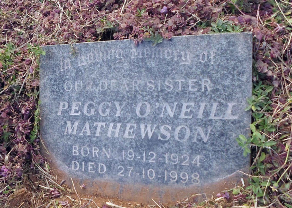 MATTHEWSON Peggy O'NEILL 1924-1998