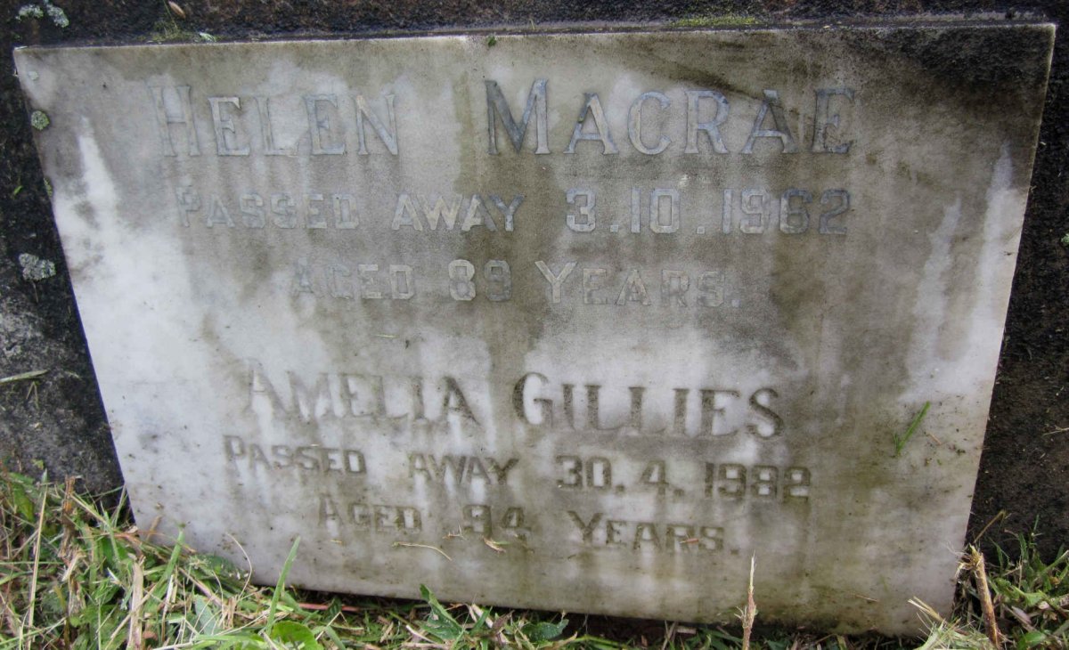 MACRAE Helen -1962 :: GILLIES -1982