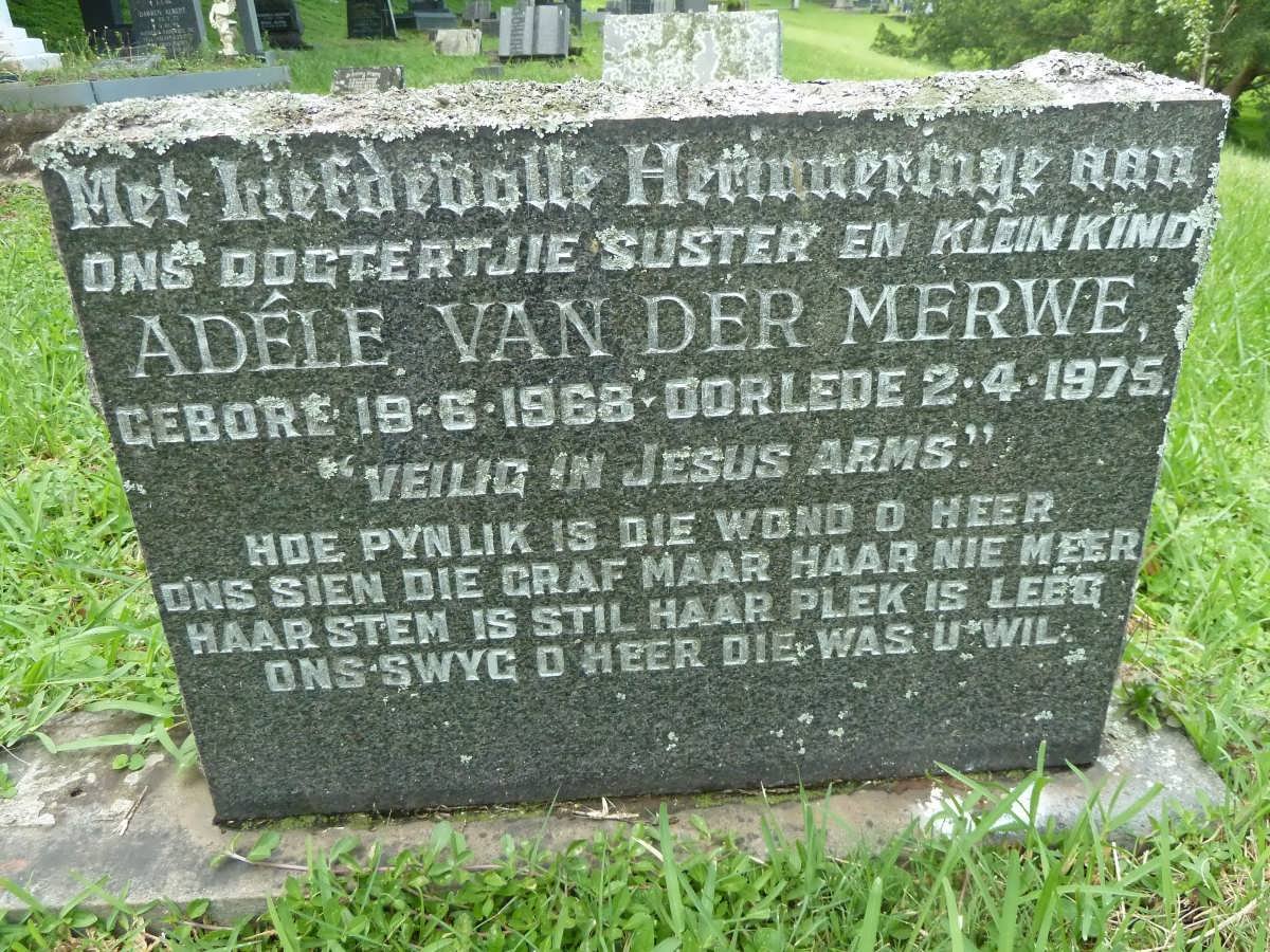 MERWE Adele, van der 1968-1975