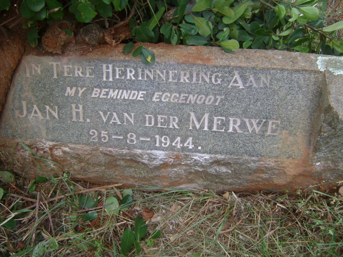 MERWE Jan H., van der -1944