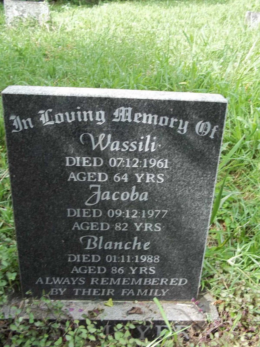 MEYER Wassili, von -1961 :: VON MEYER Jacoba  -1977 :: VON MEYER Blanche -1988