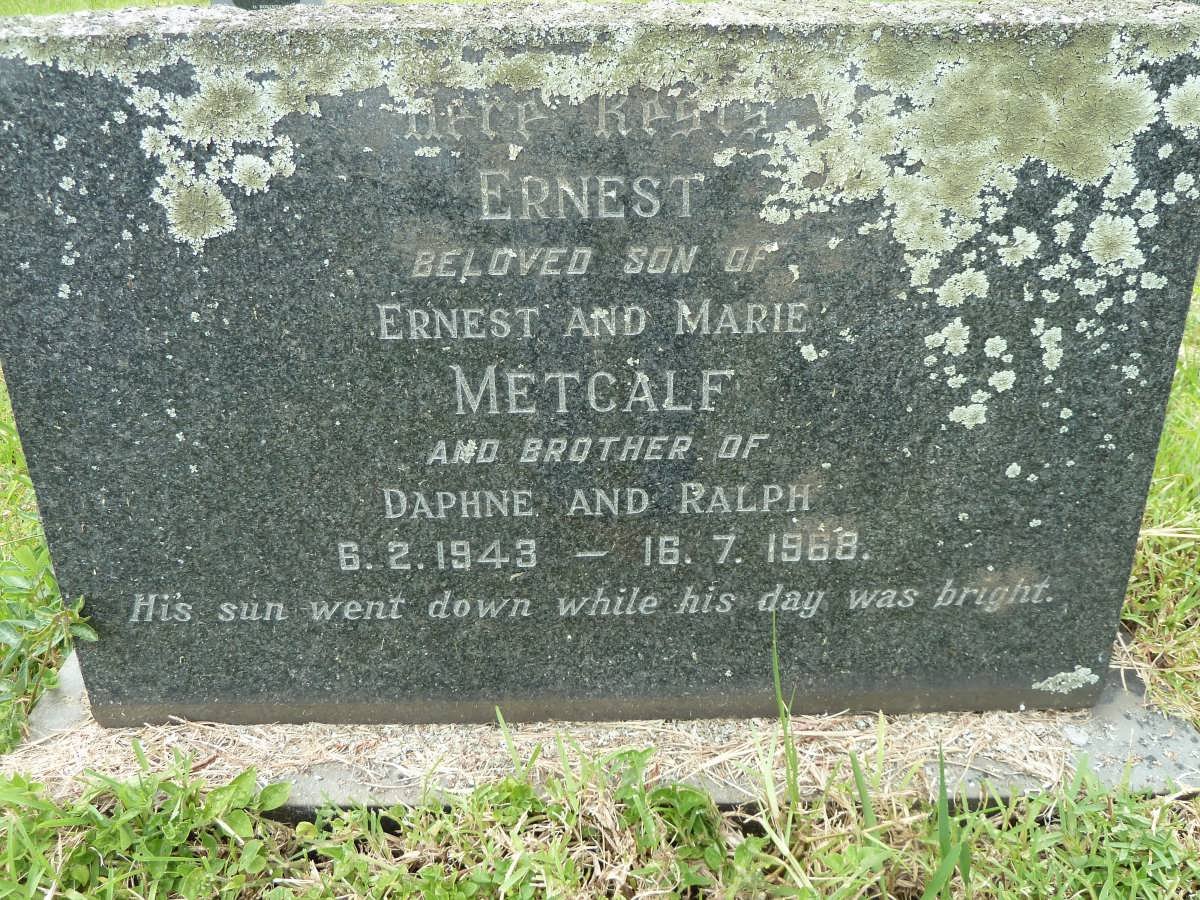 METCALF Ernest 1943-1968