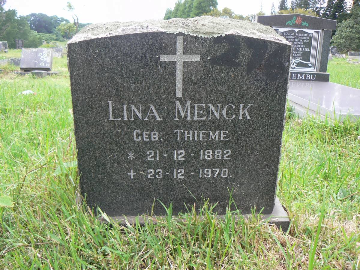 MENCK Lina nee THIEME 1882-1970