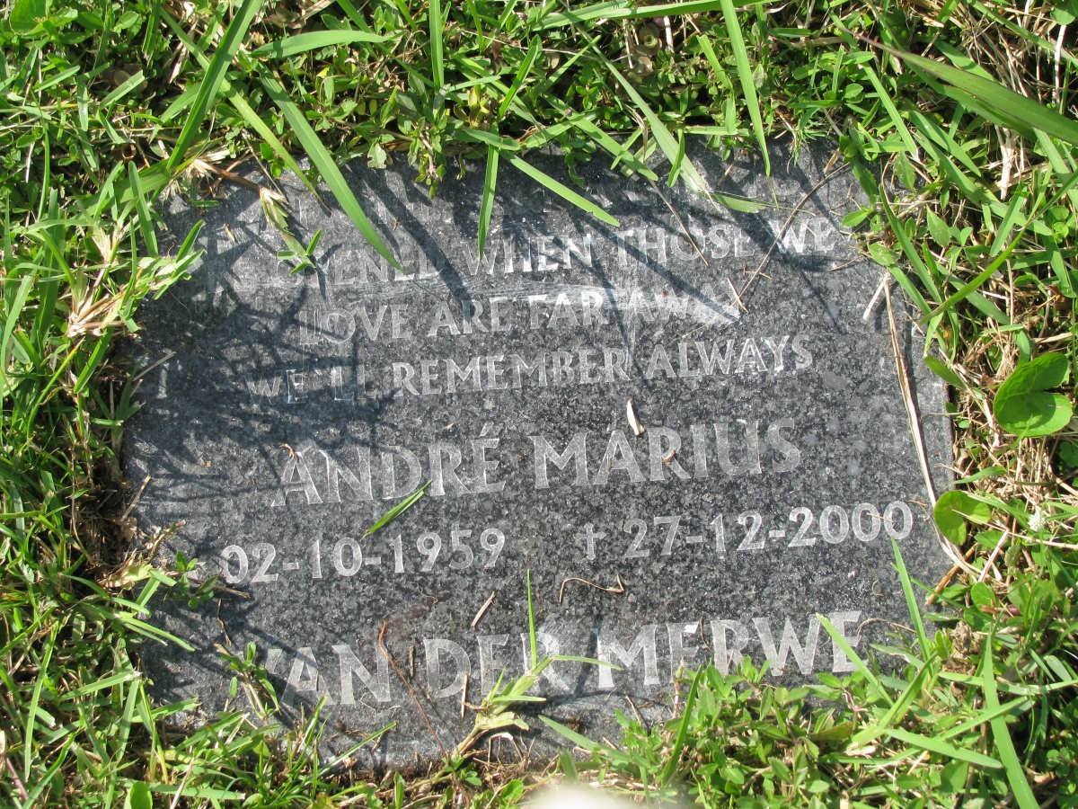 MERWE Andre Marius, van der 1959-2000 