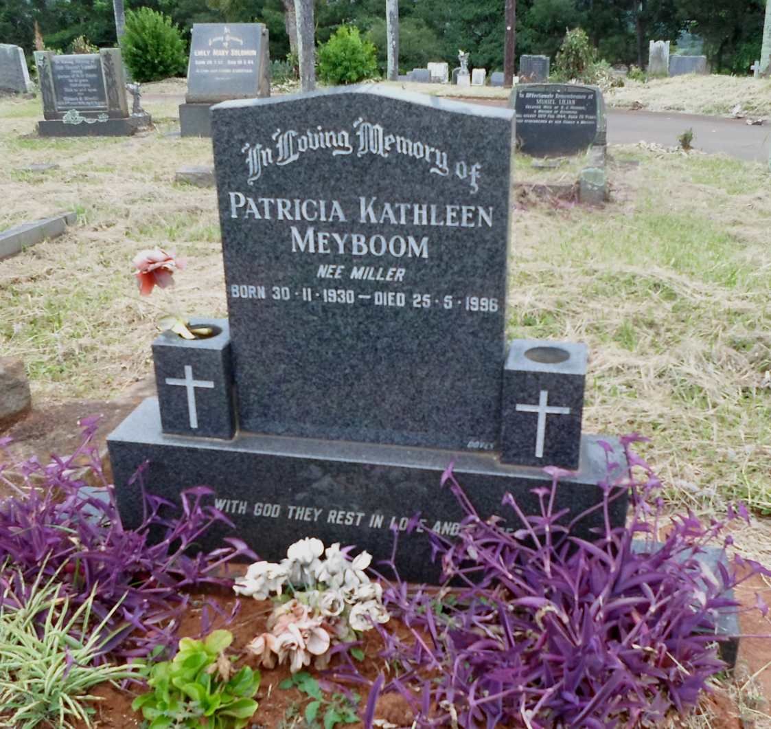 MEYBOOM Patricia Kathleen nee MILLER 1930-1996