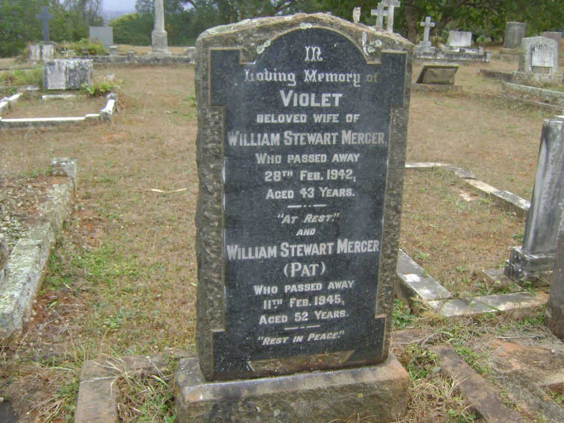 MERCER William Stewart -1945 &amp; Violet -1942