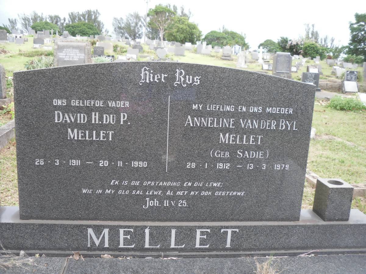 MELLET David H. du P. 1911-1990 &amp; Anneline van der Byl SADIE 1912-1979