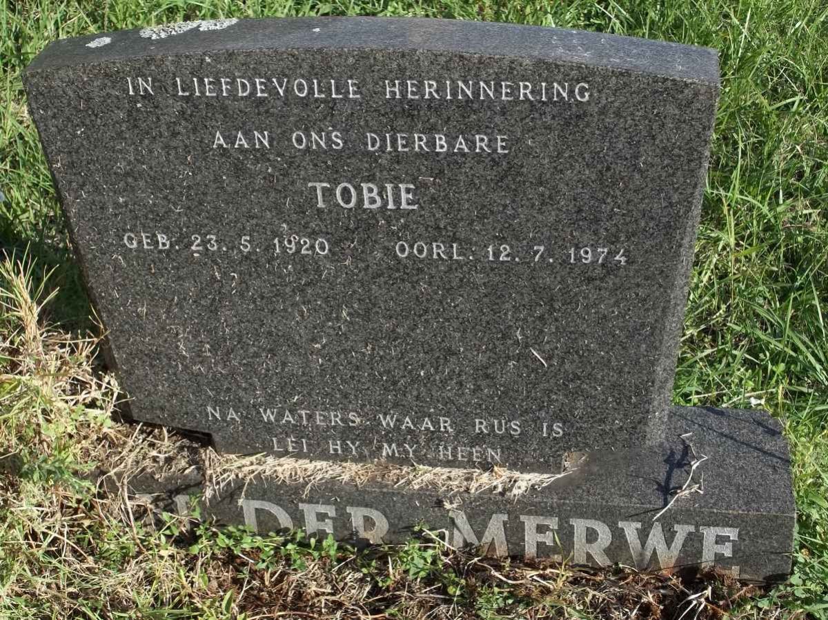 MERWE Tobie, van der 1920-1974