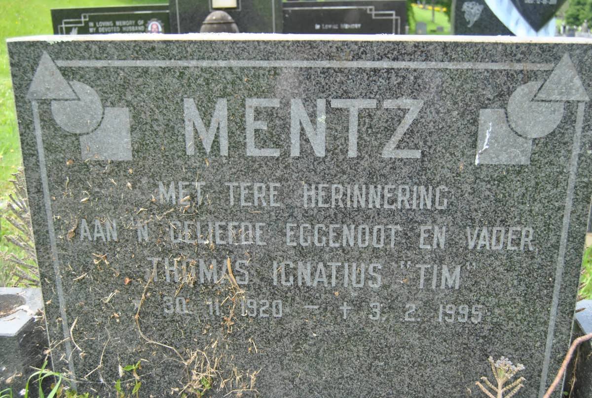 MENTZ Thomas Ignatius 1920-1995
