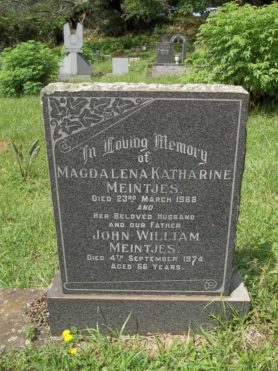 MEINTJES John William -1974 &amp; Magdalena Katharine -1968