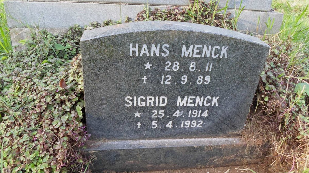 MENCK Hans 1911-1989 &amp; Sigrid 1914-1992