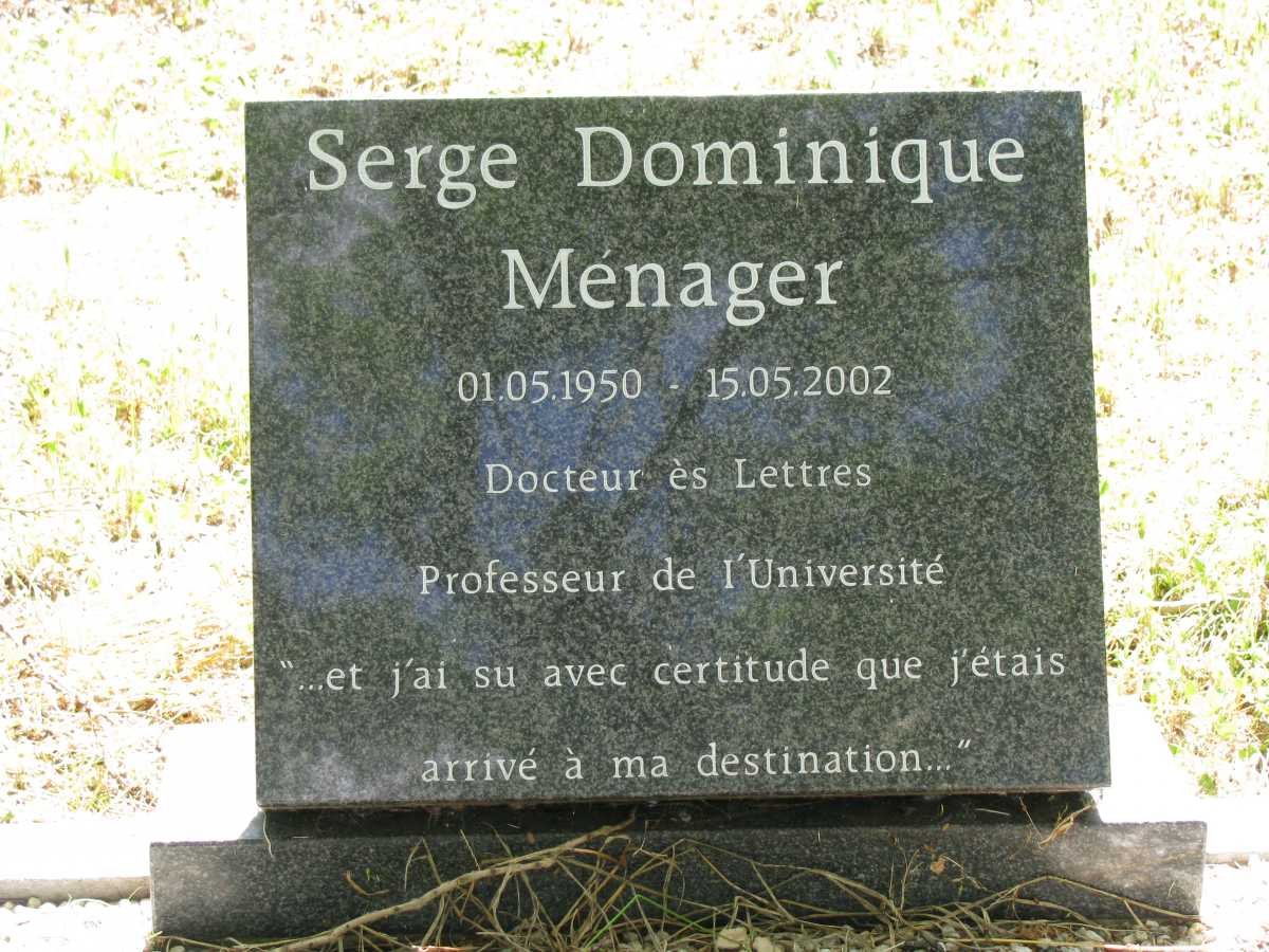 MENAGER Serge Dominique 1950-2002