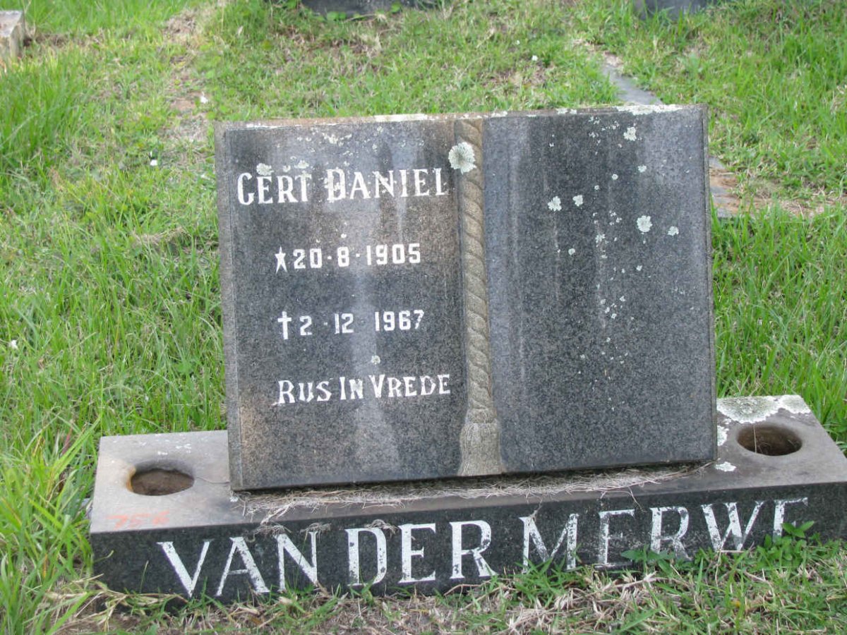 MERWE Gert Daniel, van der 1905-1967