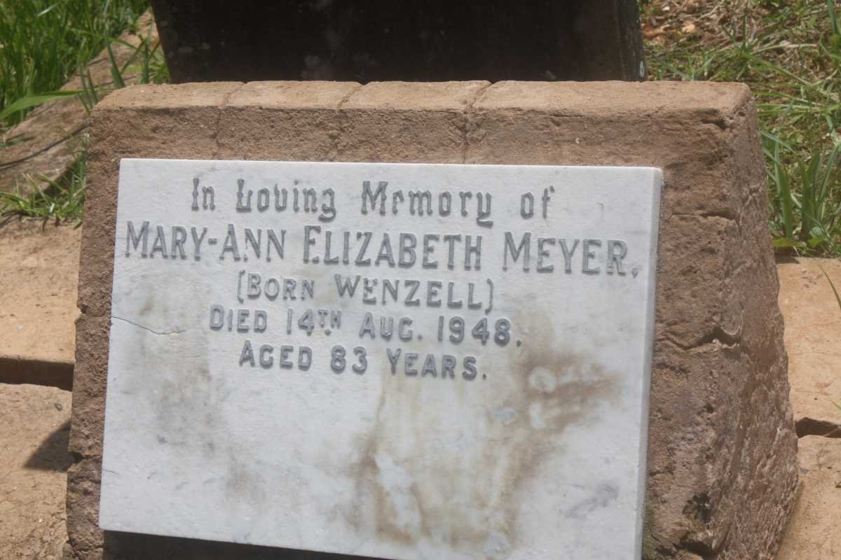 MEYER Mary-Ann Elizabeth nee WENZELL -1948