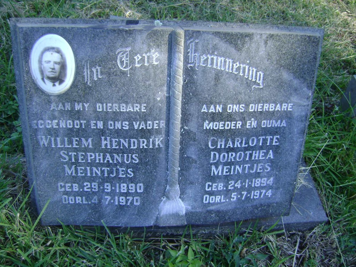 MEINTJES Willem Hendrik Stephanus 1890-1970 &amp; Charlotte Dorothea 1894-1974