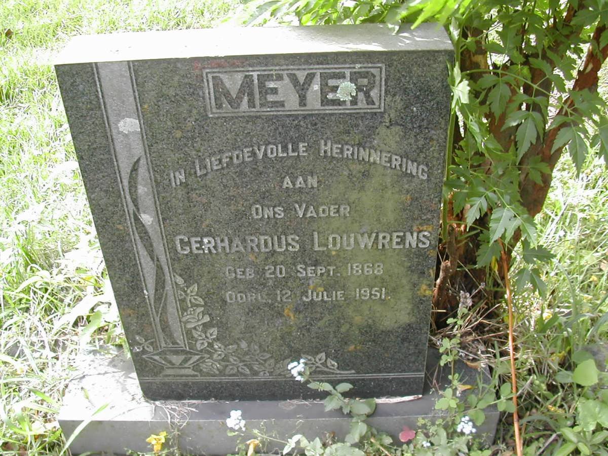 MEYER Gerhardus Louwrens 1868-1951