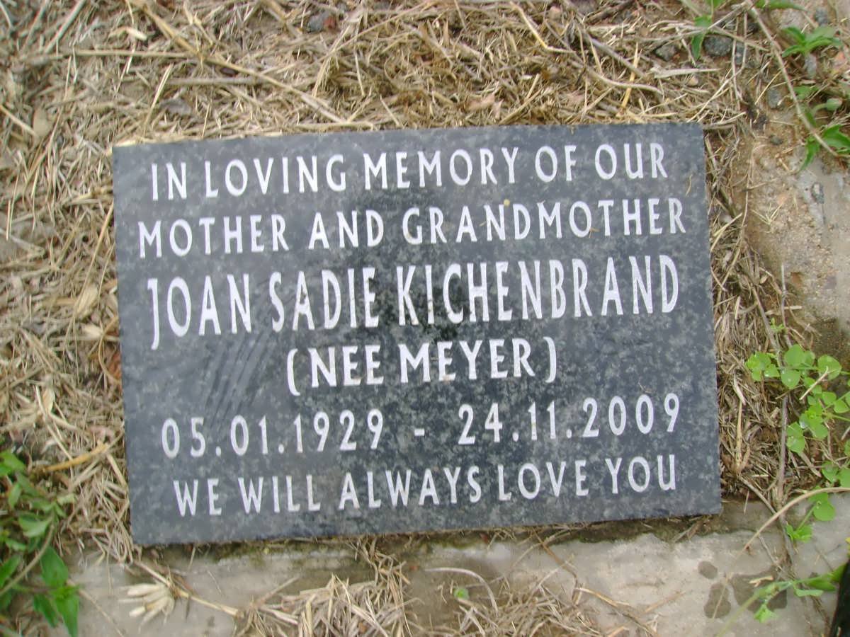 KICHENBRAND Joan Sadie nee MEYER 1929-2009