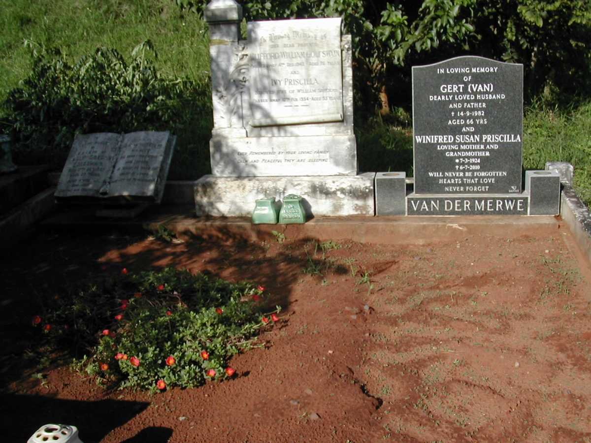 MERWE Gert -1982, van der &amp; Winifred Susan Priscilla 1924-2010