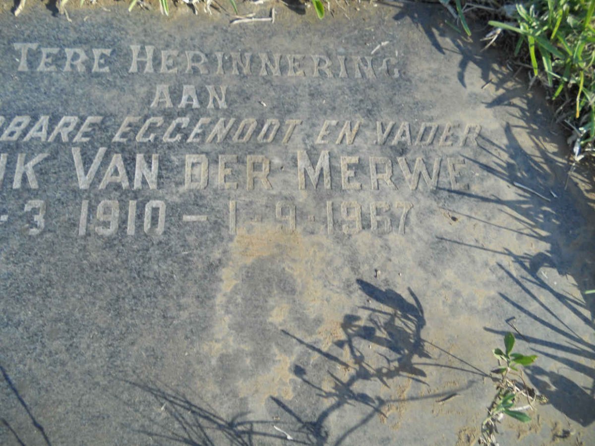 MERWE Henk, van der 1910-1967