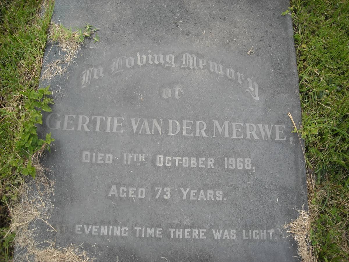 MERWE Gertie, van der -1968 
