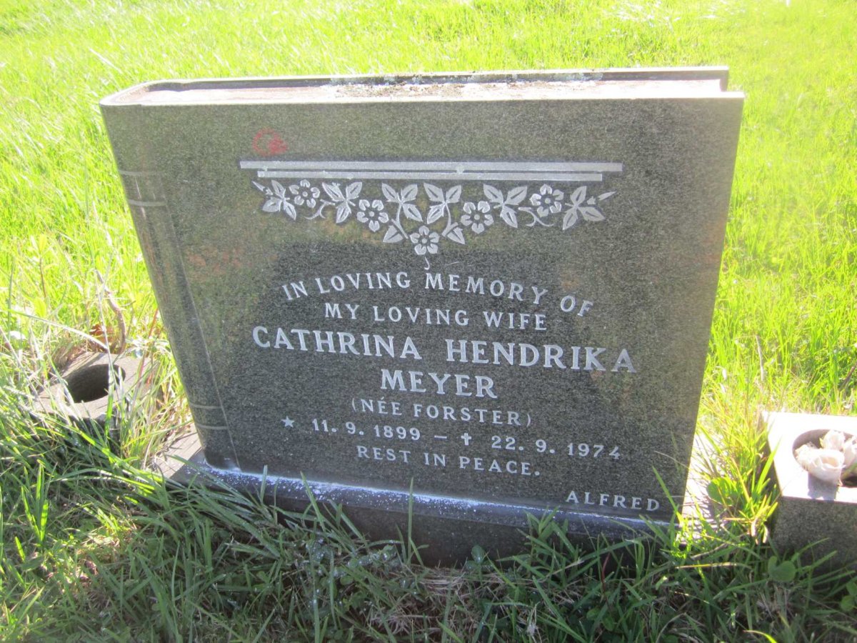 MEYER Cathrina Hendrika nee FORSTER 1899-1974